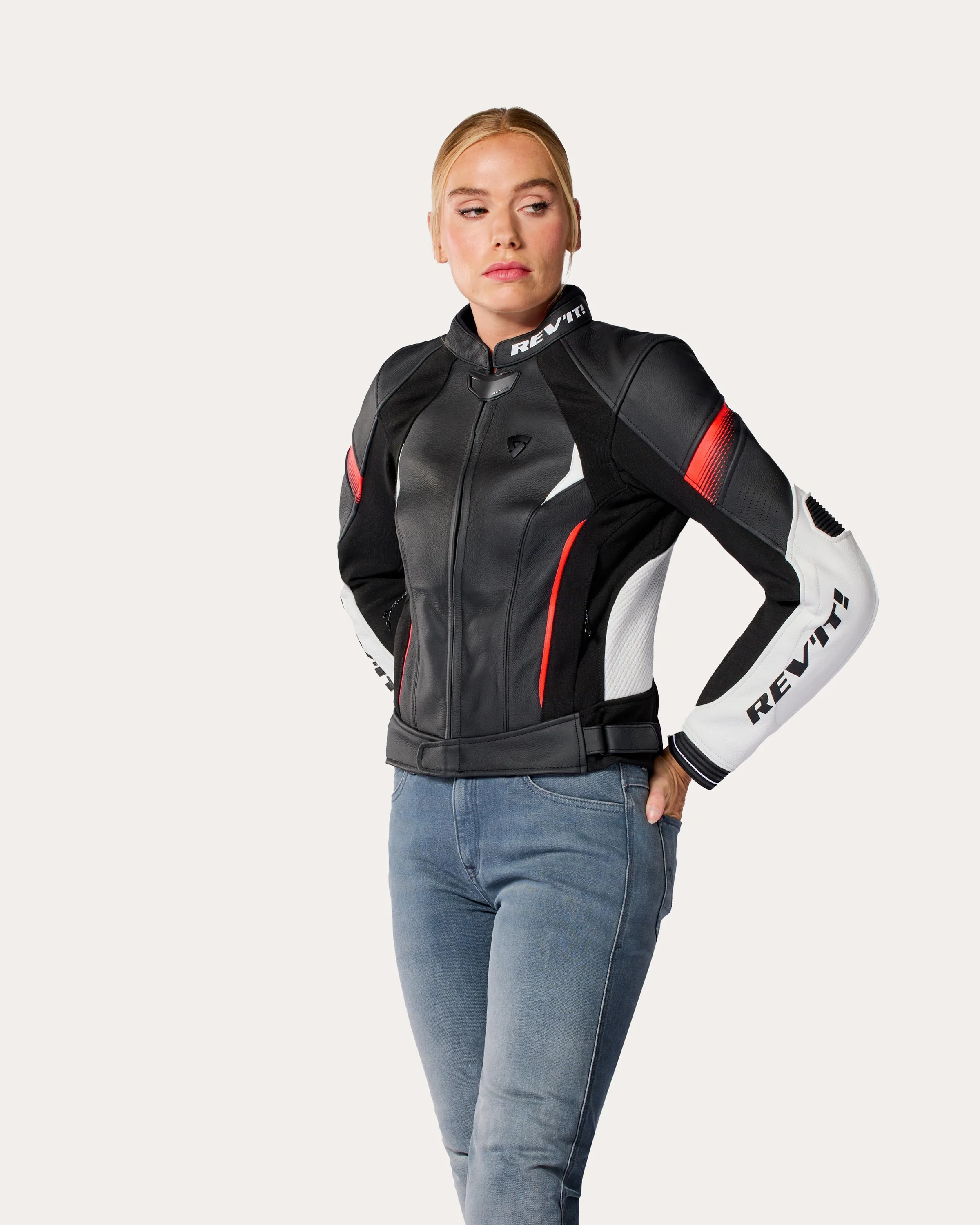 Jacket Xena 4 Ladies | White-Neon Red - Image 5