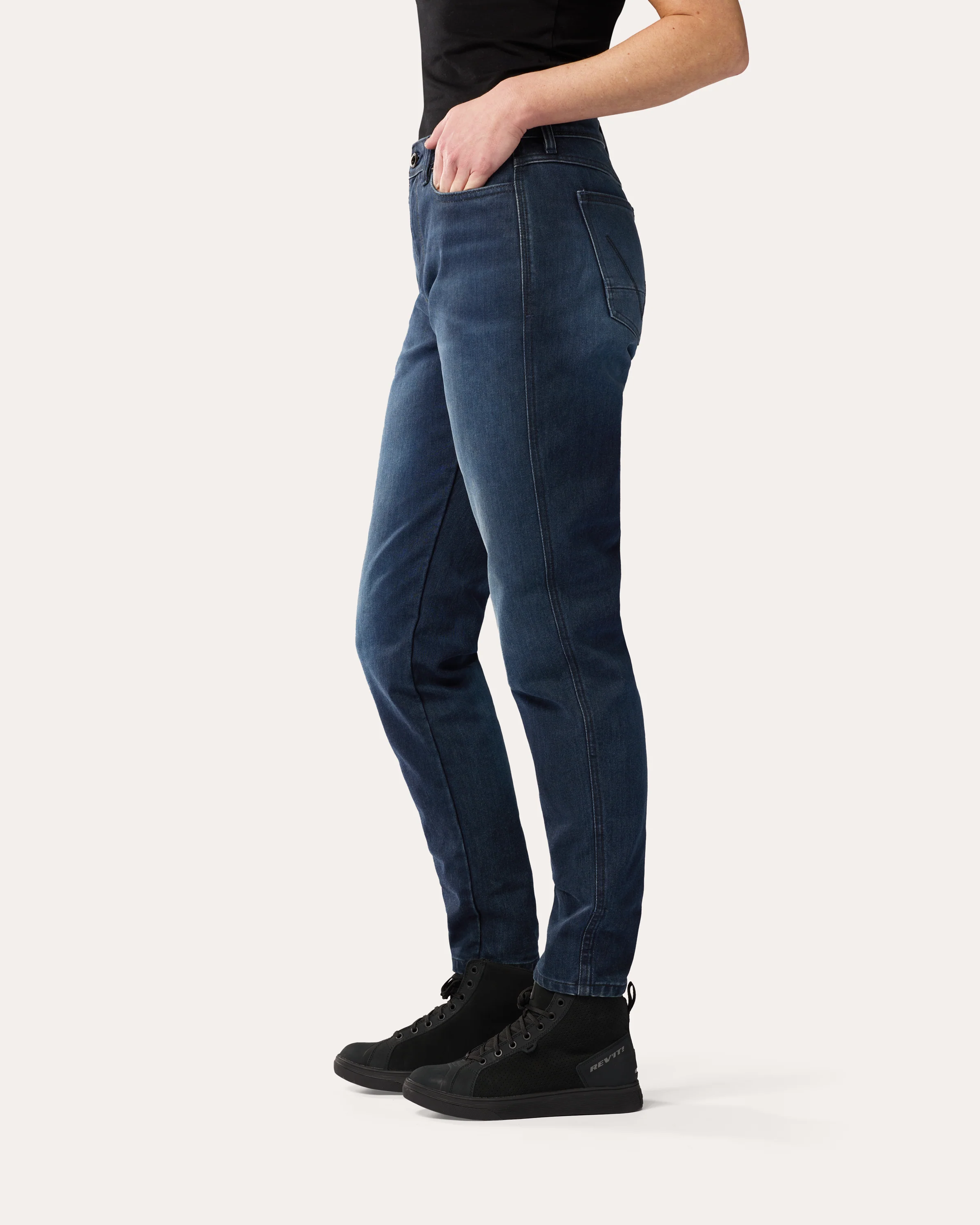 Jeans Harper Tapered Ladies | Dark Blue Used - Image 5