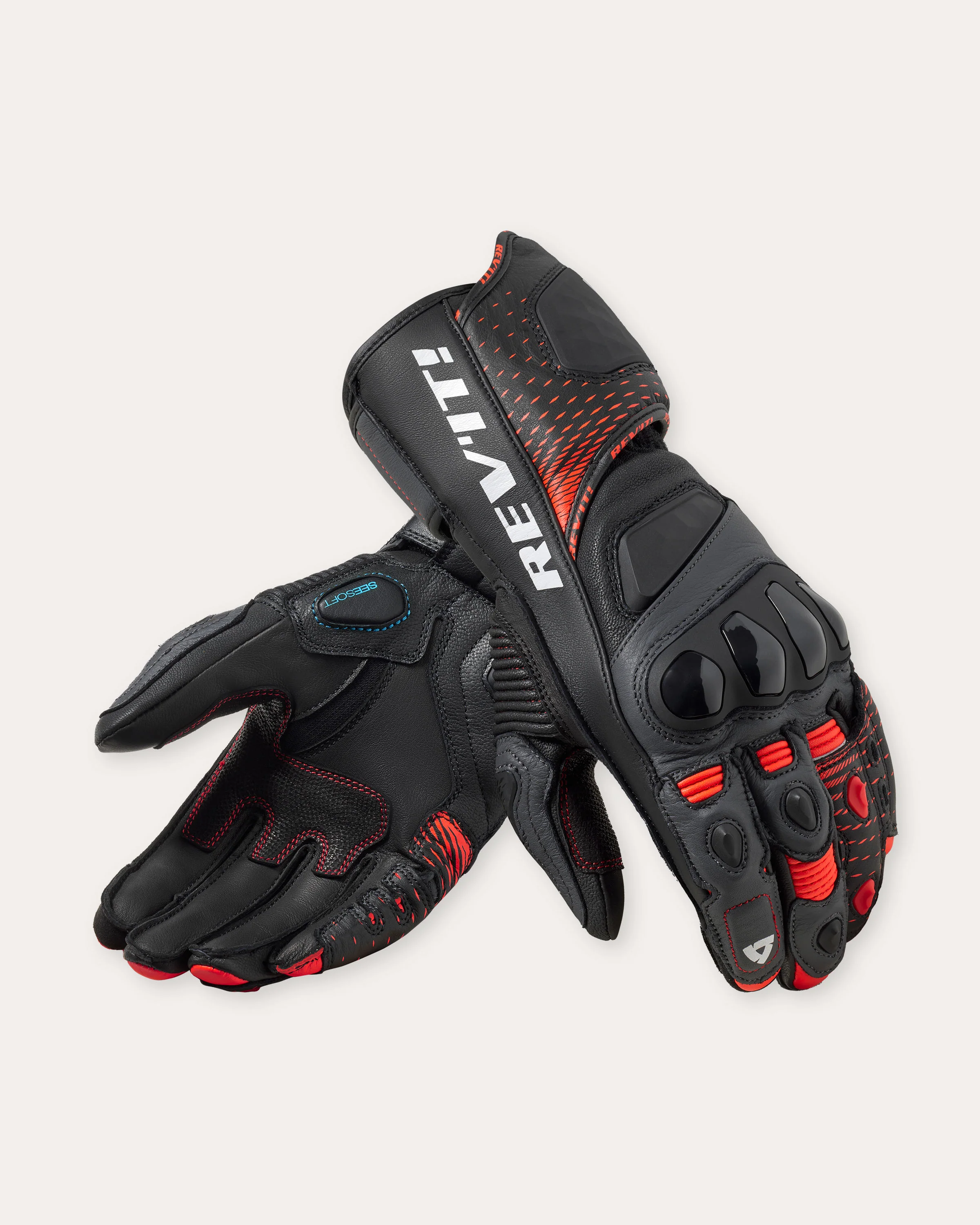 Gloves Control | Black-Neon Red